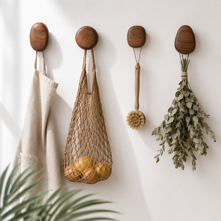 Hollis Solid Wood Wall Hook Set