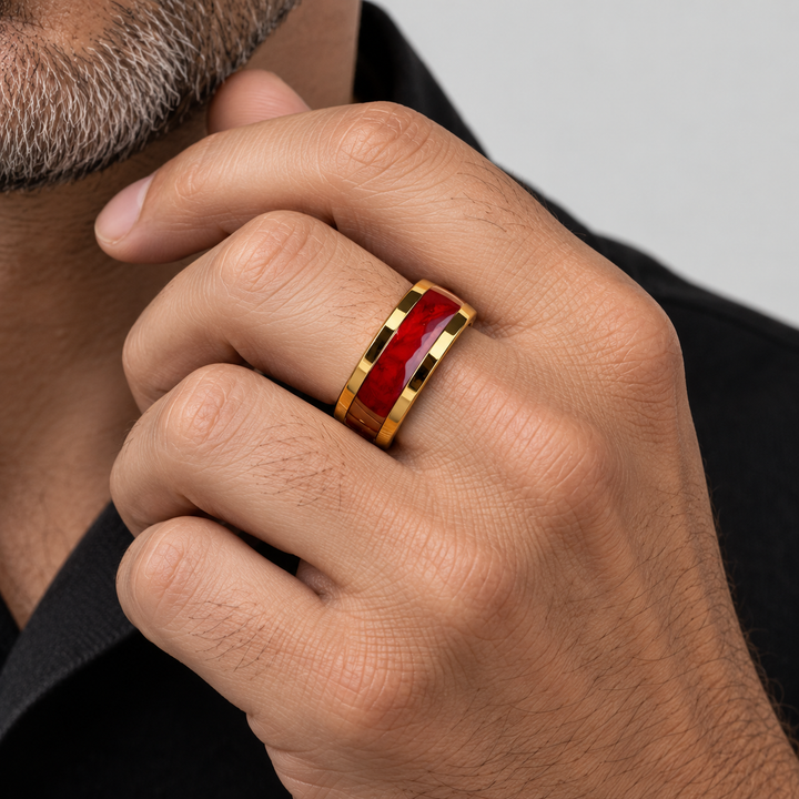 Ethan | Unisex Textured Statement Rings