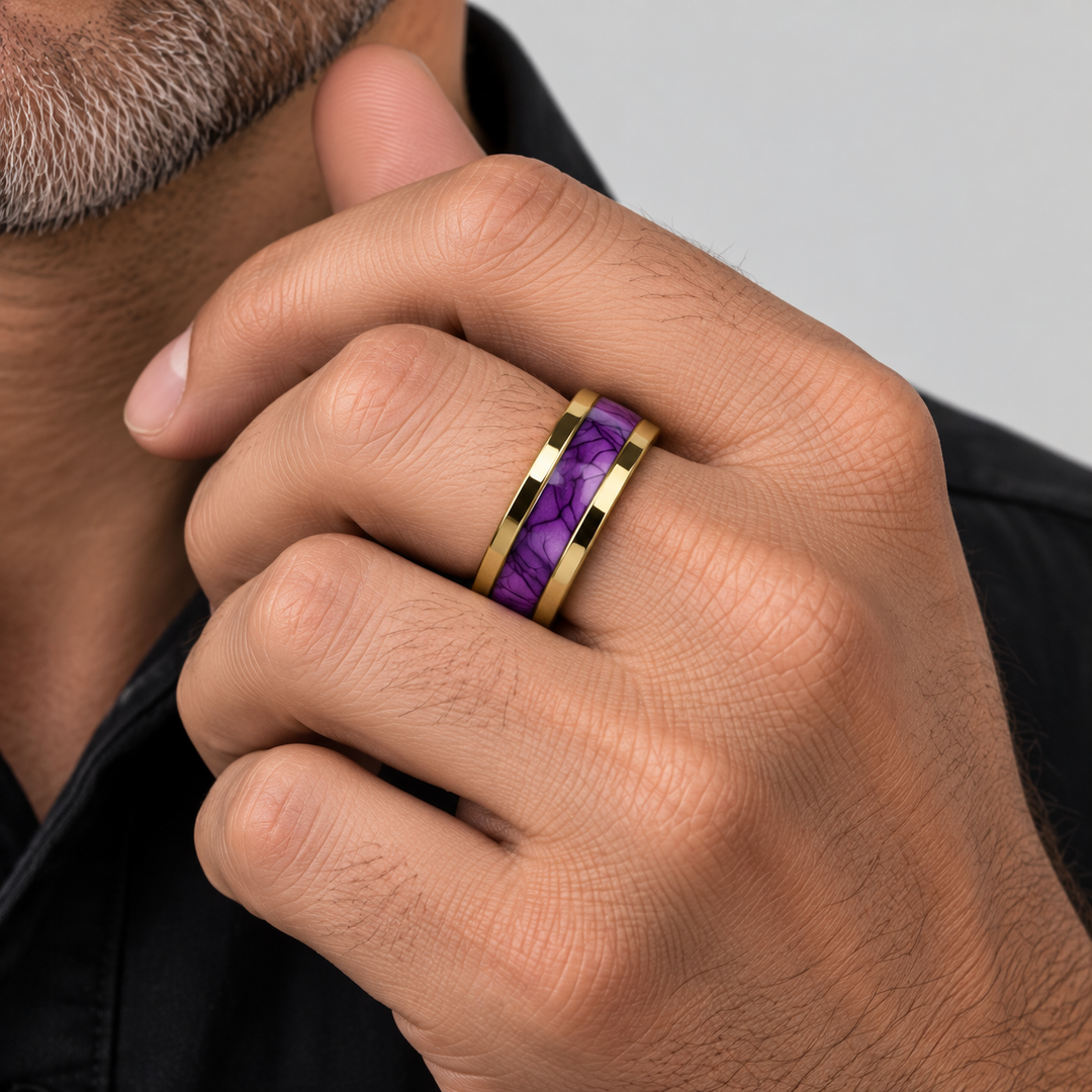 Ethan | Unisex Textured Statement Rings