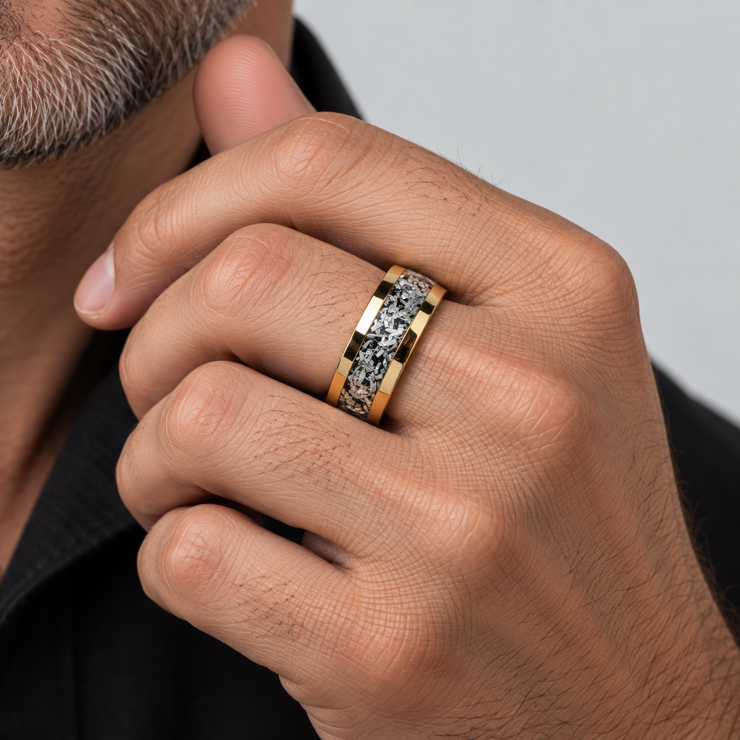 Ethan | Unisex Textured Statement Rings