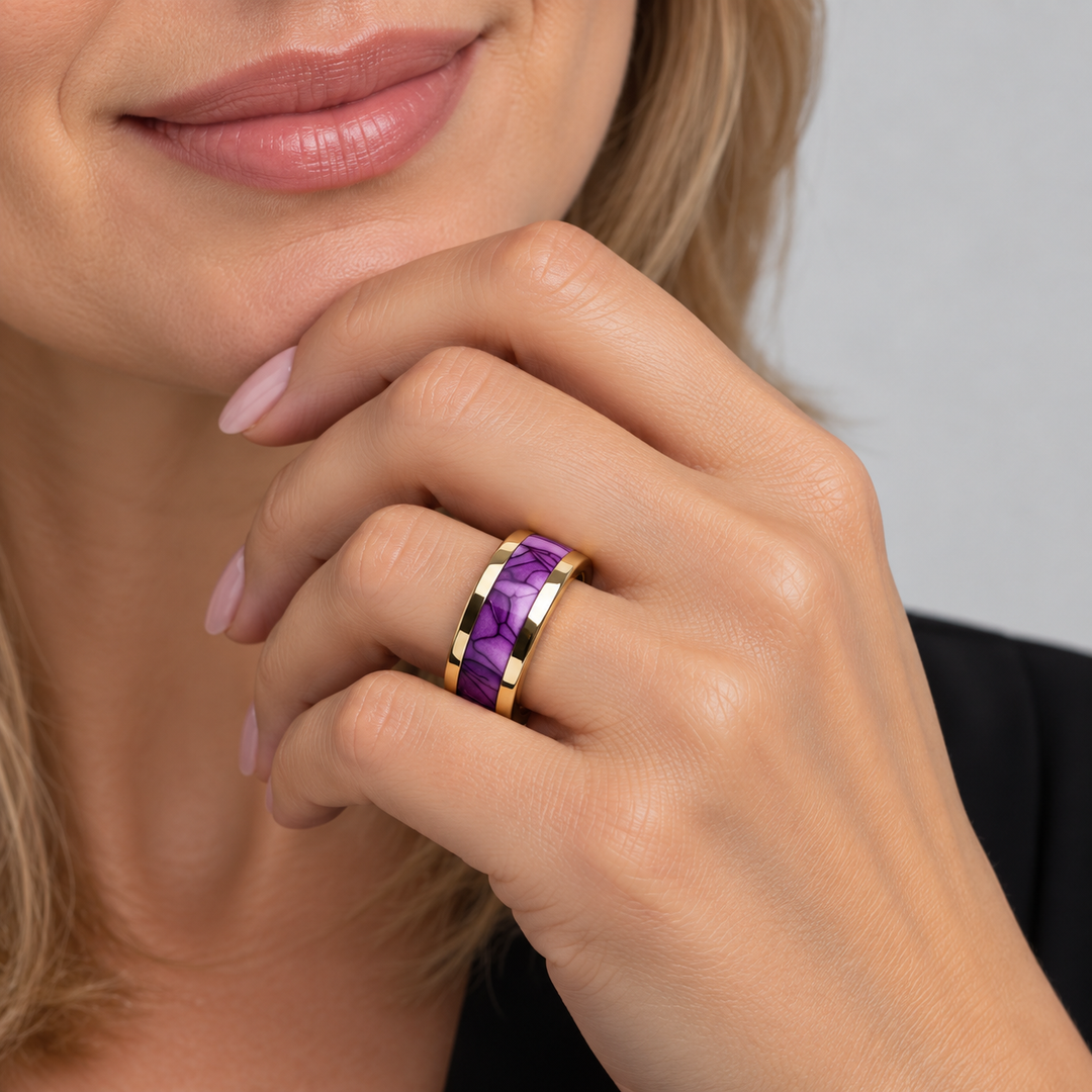 Ethan | Unisex Textured Statement Rings