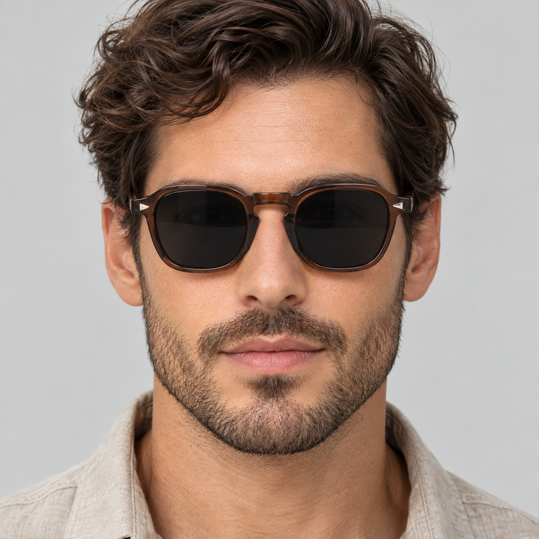 Alex | Unisex Square Sunglasses with Tinted Lenses and Classic Frame