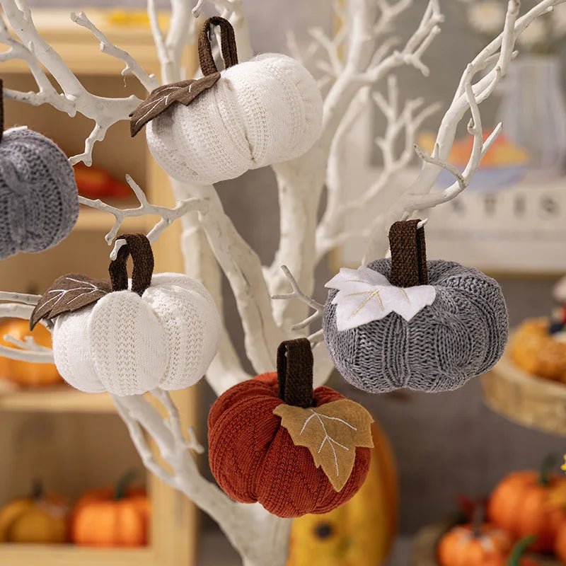 Josiah | Decorative Knitted Pumpkin Figurine for Fall Home Decor