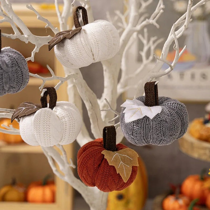Josiah | Decorative Knitted Pumpkin Figurine for Fall Home Decor