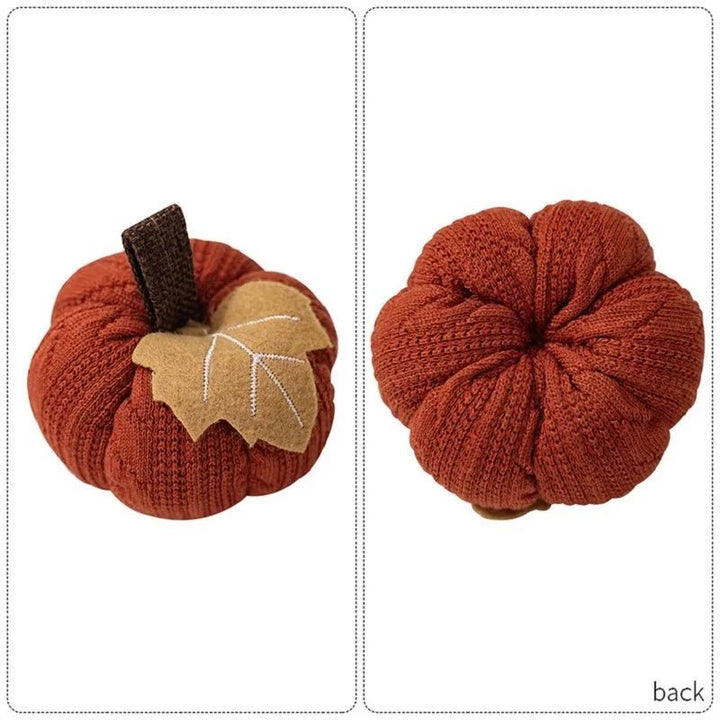 Josiah | Decorative Knitted Pumpkin Figurine for Fall Home Decor