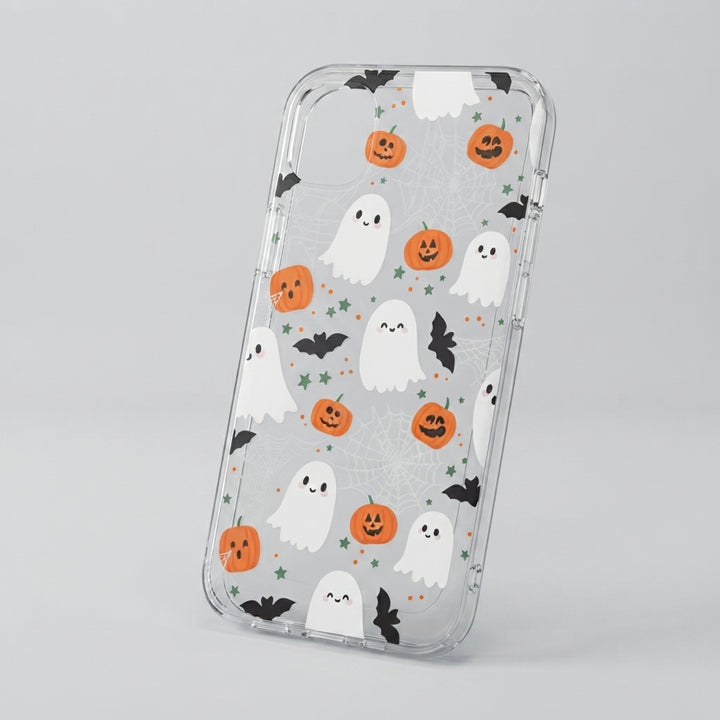 Spooky | Transparent Soft Halloween Pumpkin Ghost iPhone Case