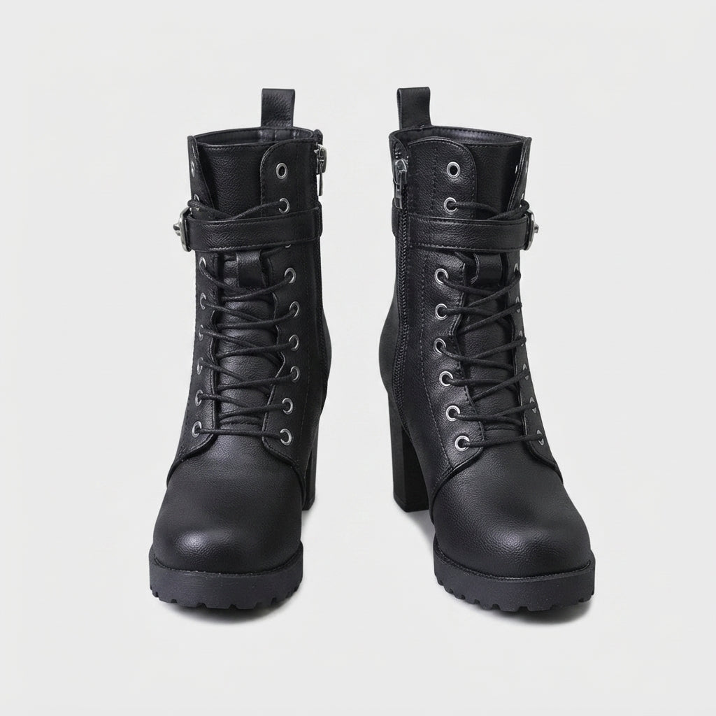 Aubrey Buckle Combat Boots