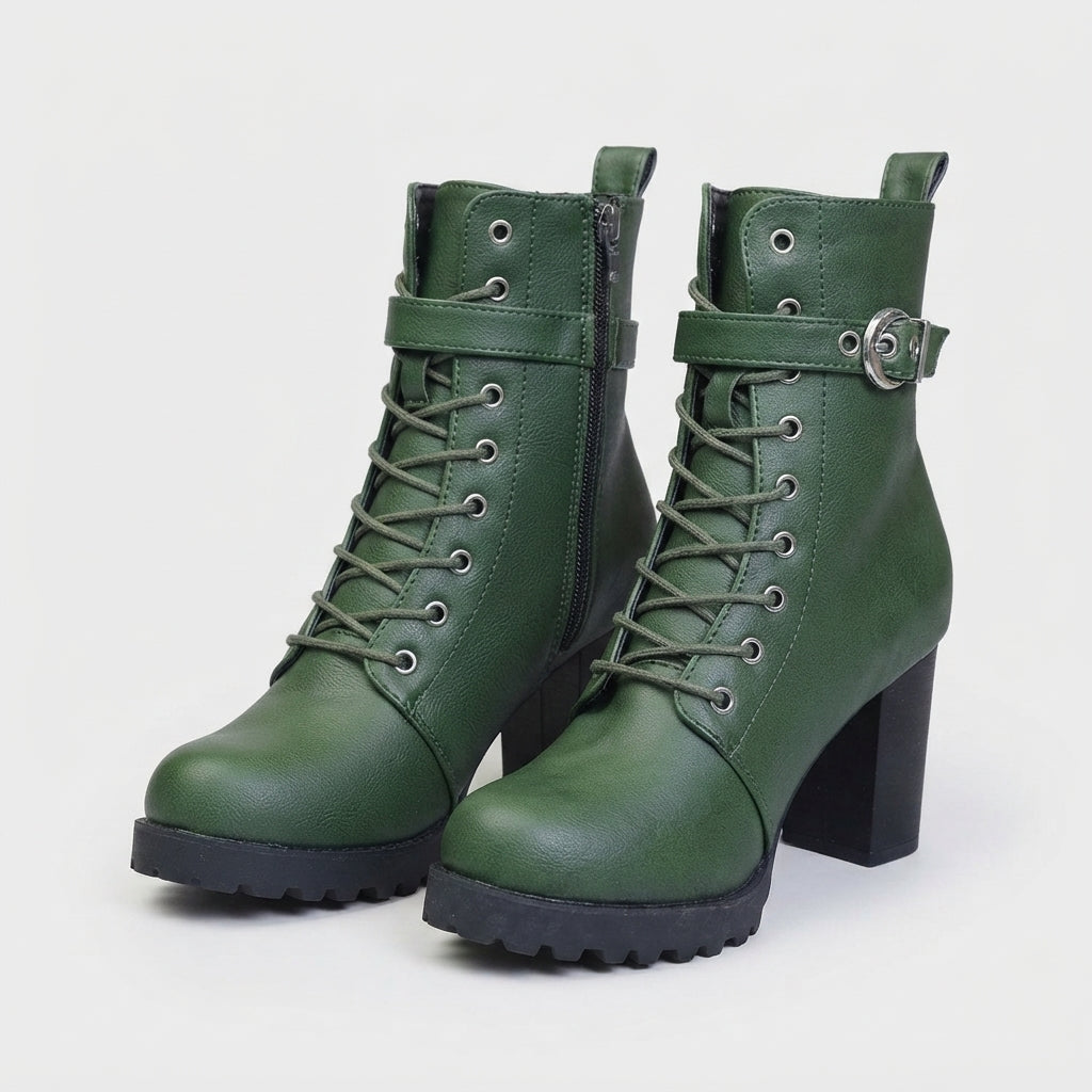 Aubrey Buckle Combat Boots
