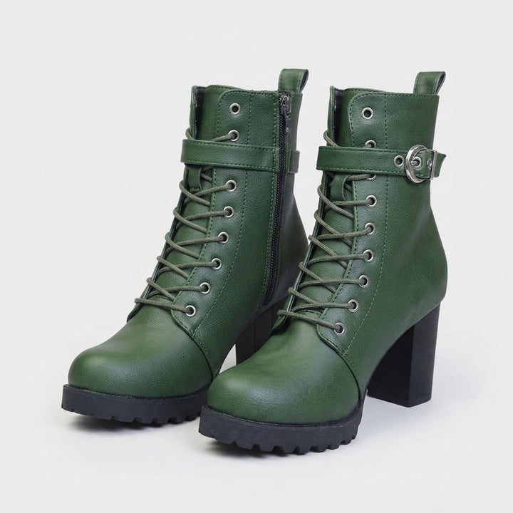 Aubrey Buckle Combat Boots