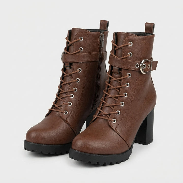 Aubrey Buckle Combat Boots
