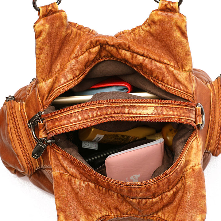 Bianca Studded Leather Satchel