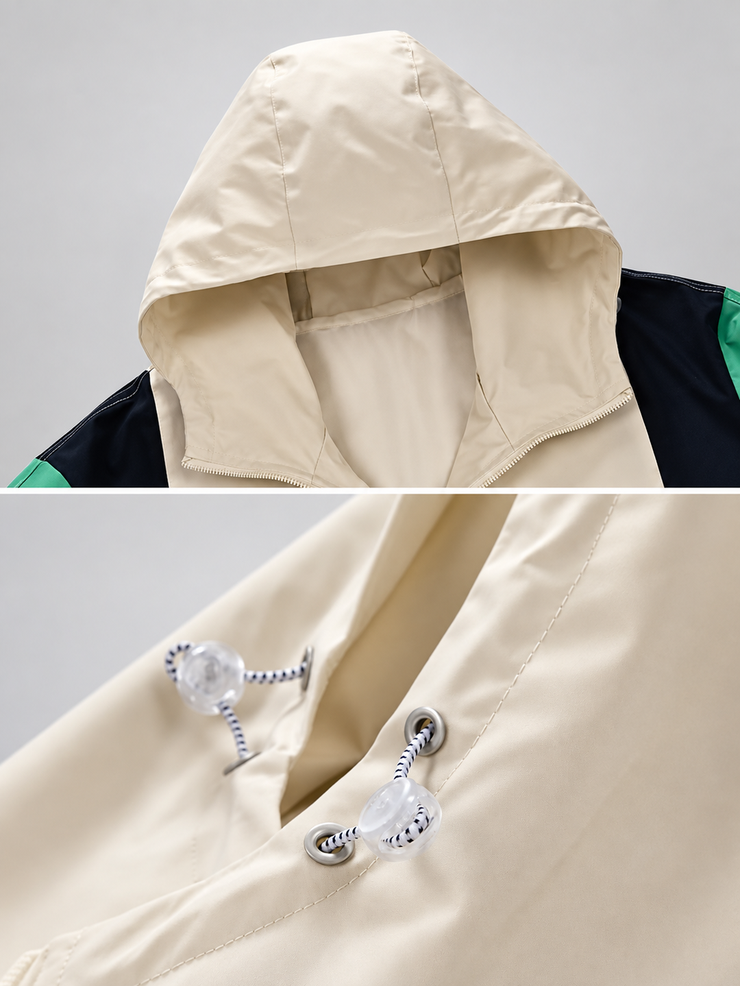 Skylar | Unisex Hooded Windbreaker Jacket with Colorblock Panels and Zip Front