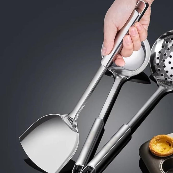 Caleb | Stainless Steel Kitchen Utensil Set with Ladle Spatula and Spoons
