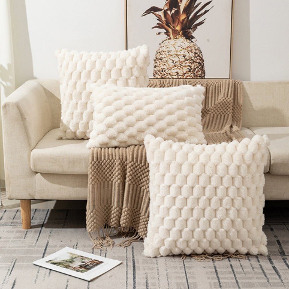 Zoey | Textured Decorative Throw Pillow Set for Living Room Sofa
