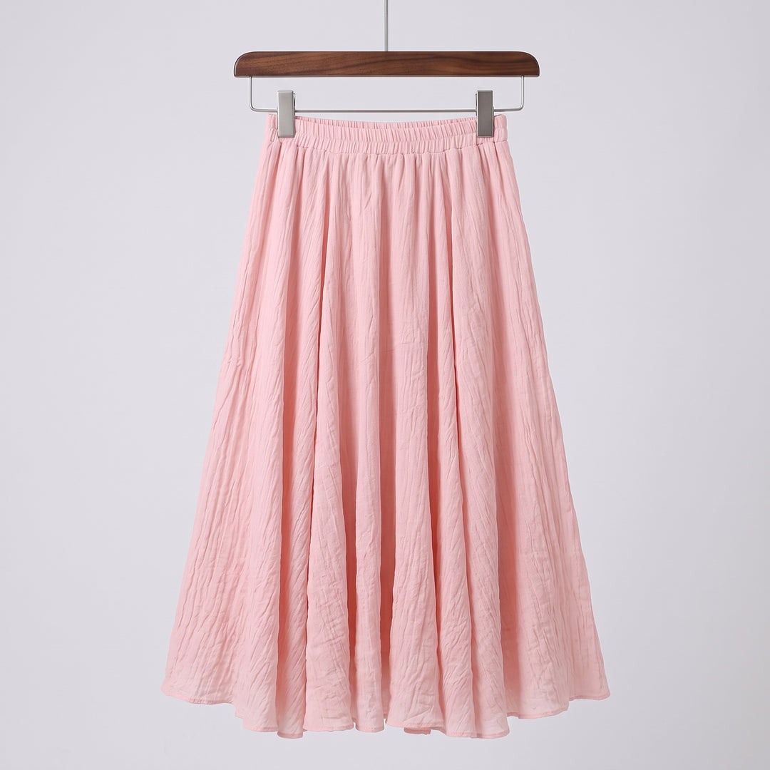 Elena Linen Flowing Maxi Skirt