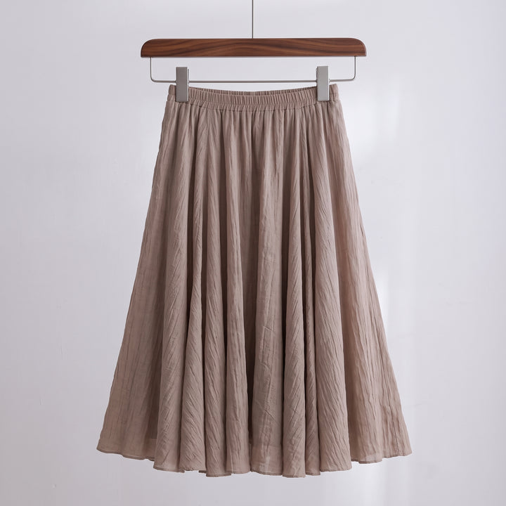 Elena Linen Flowing Maxi Skirt