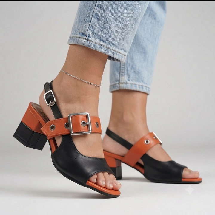 Marlowe Two-Tone Buckle Sandals