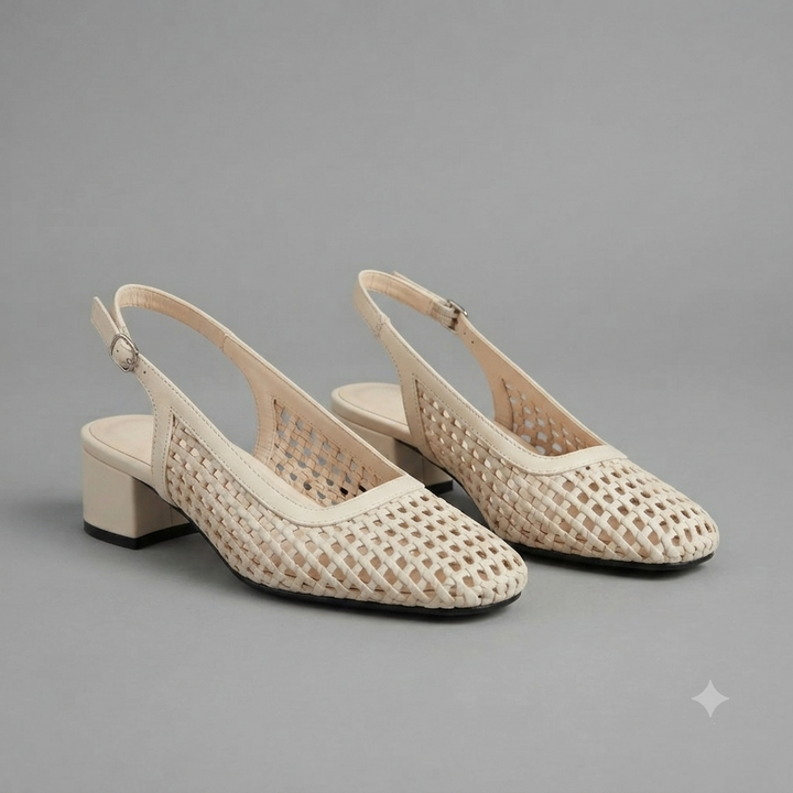 Celeste Woven Slingback Heels