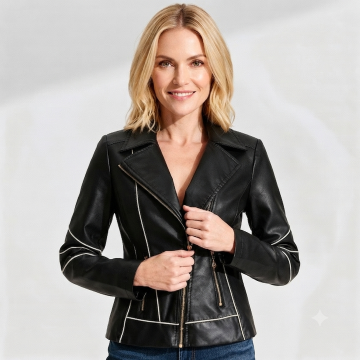 Isabelle Contrast Moto Jacket