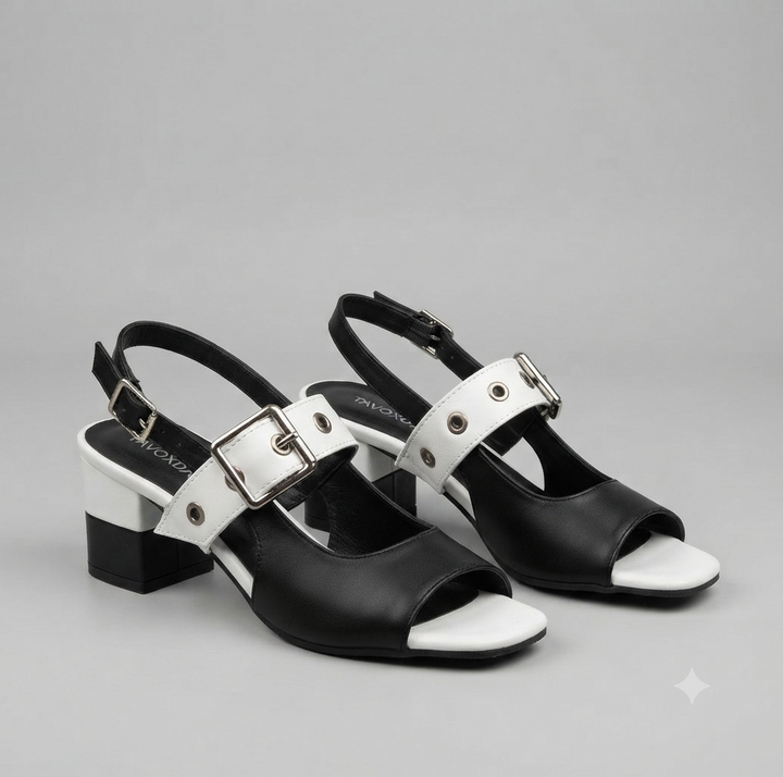 Marlowe Two-Tone Buckle Sandals