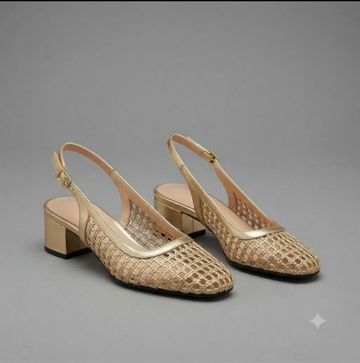 Celeste Woven Slingback Heels