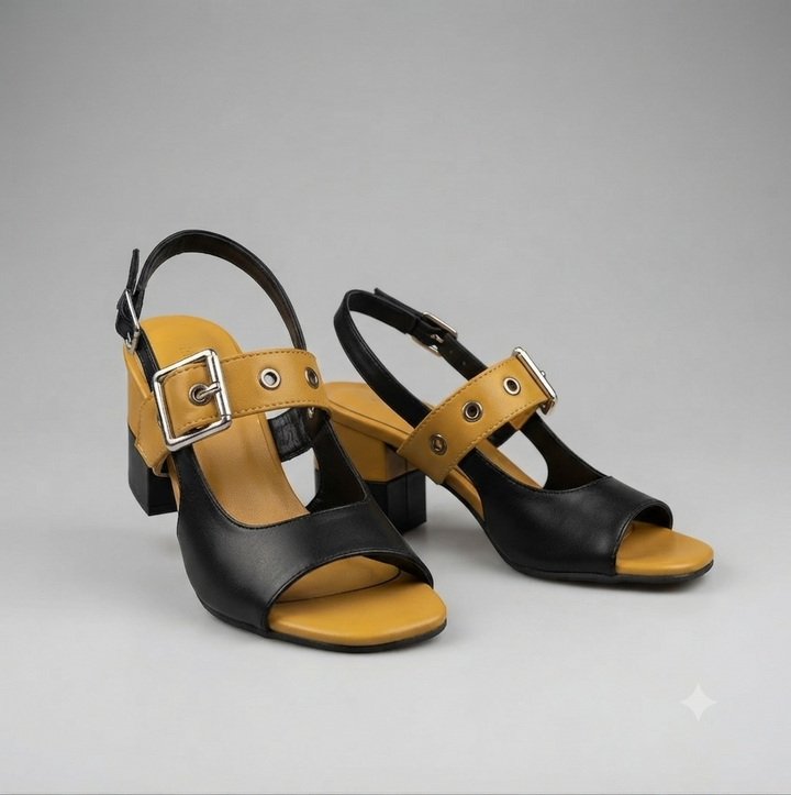 Marlowe Two-Tone Buckle Sandals