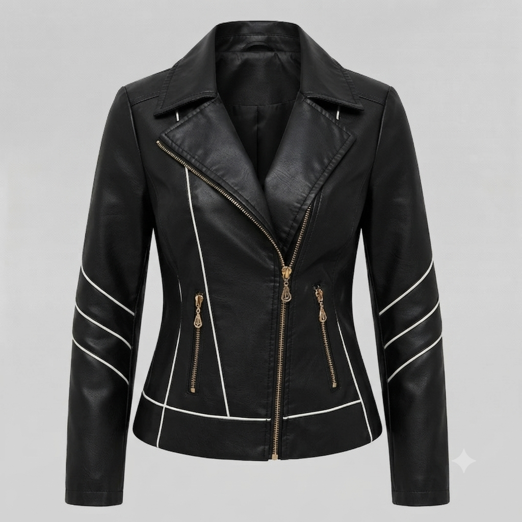 Isabelle Contrast Moto Jacket