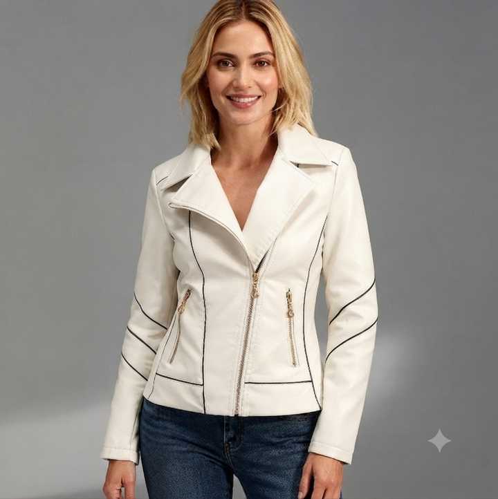 Isabelle Contrast Moto Jacket