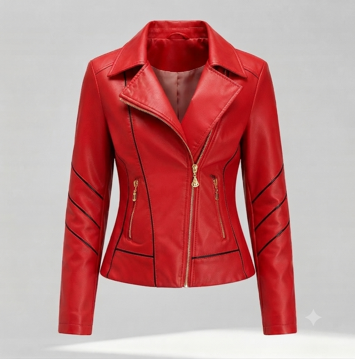 Isabelle Contrast Moto Jacket