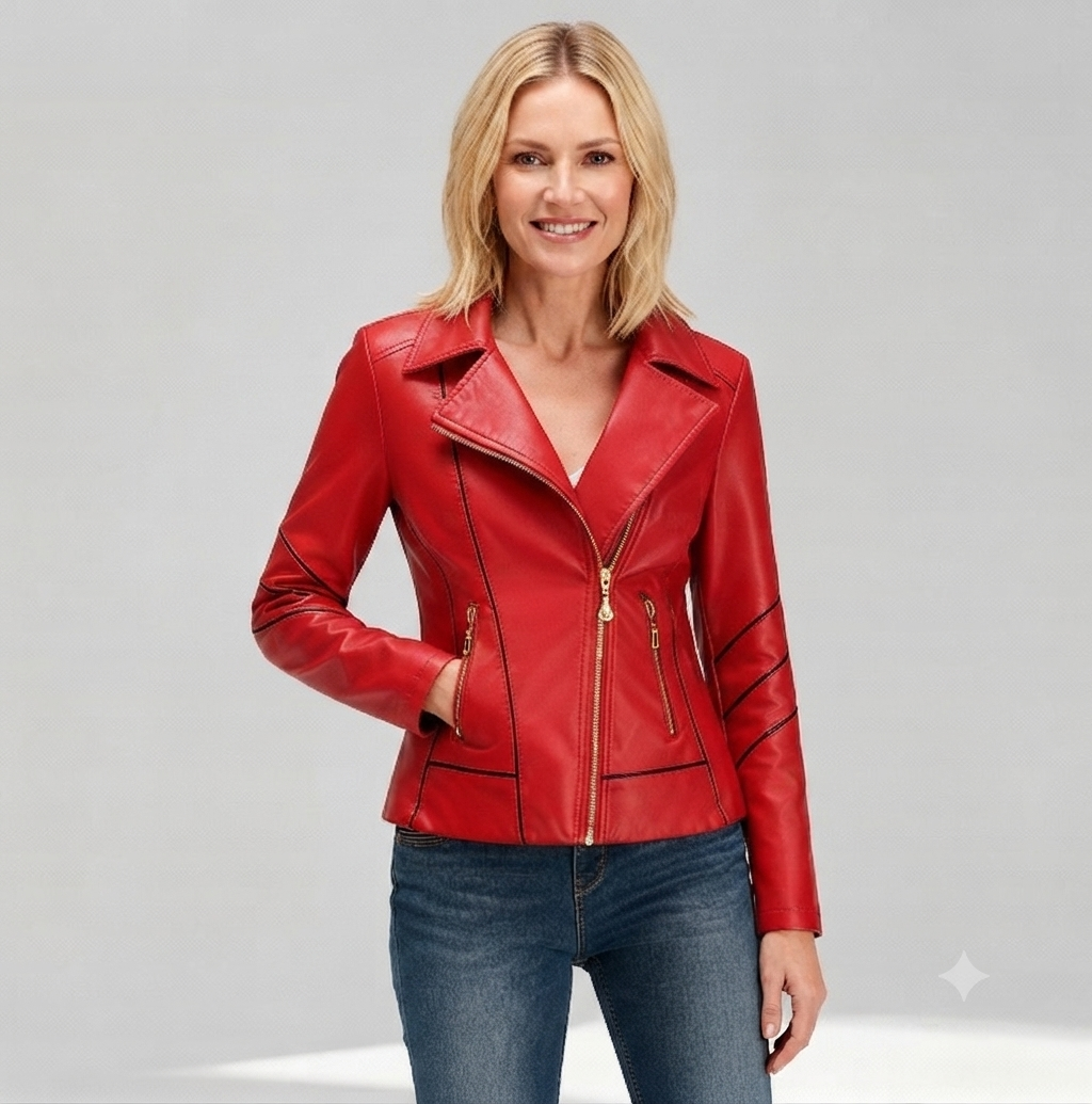 Isabelle Contrast Moto Jacket