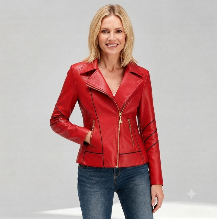Isabelle Contrast Moto Jacket