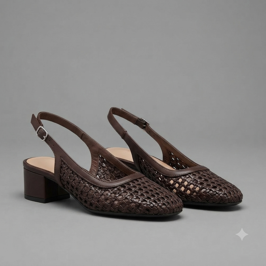 Celeste Woven Slingback Heels