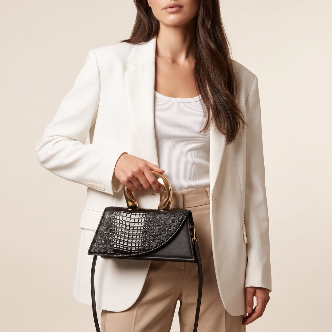 Valentina Sculpted Handle Clutch