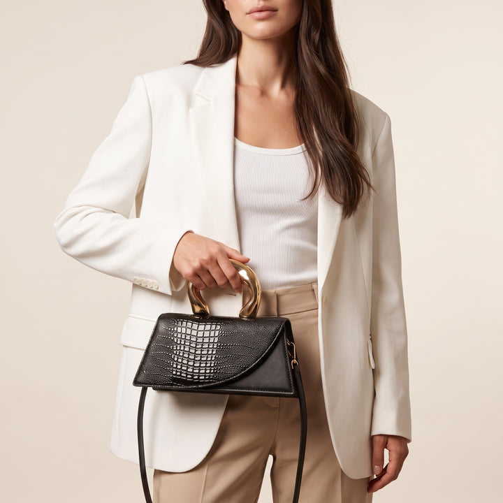 Valentina Sculpted Handle Clutch
