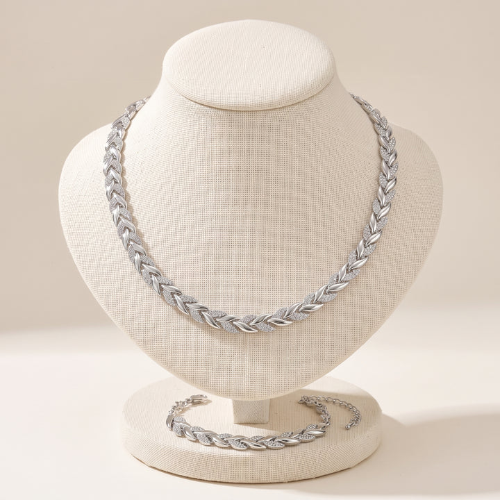 Aurelia Crystal Leaf Jewelry Set