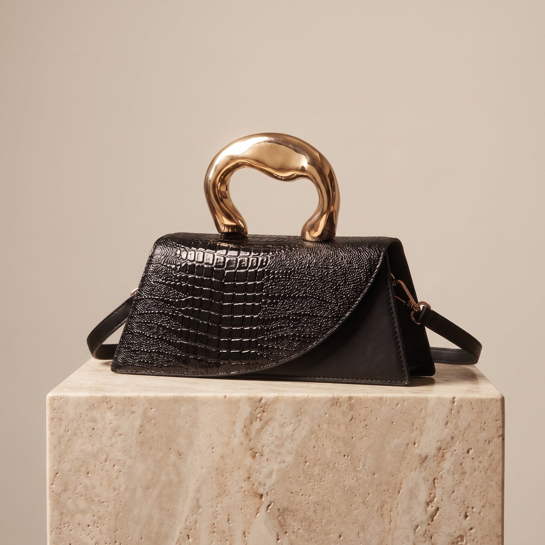 Valentina Sculpted Handle Clutch