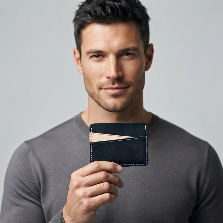 Elliot Minimalist Leather Card Holder