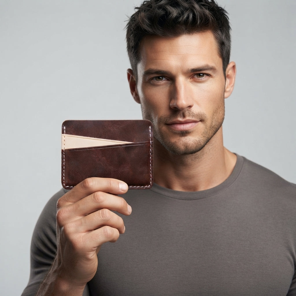 Elliot Minimalist Leather Card Holder