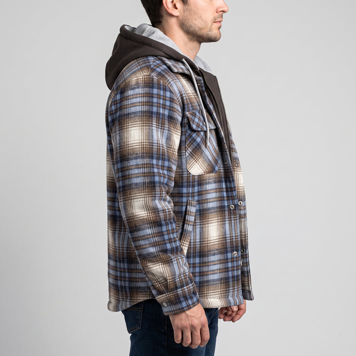 Hudson Hooded Plaid Jacket