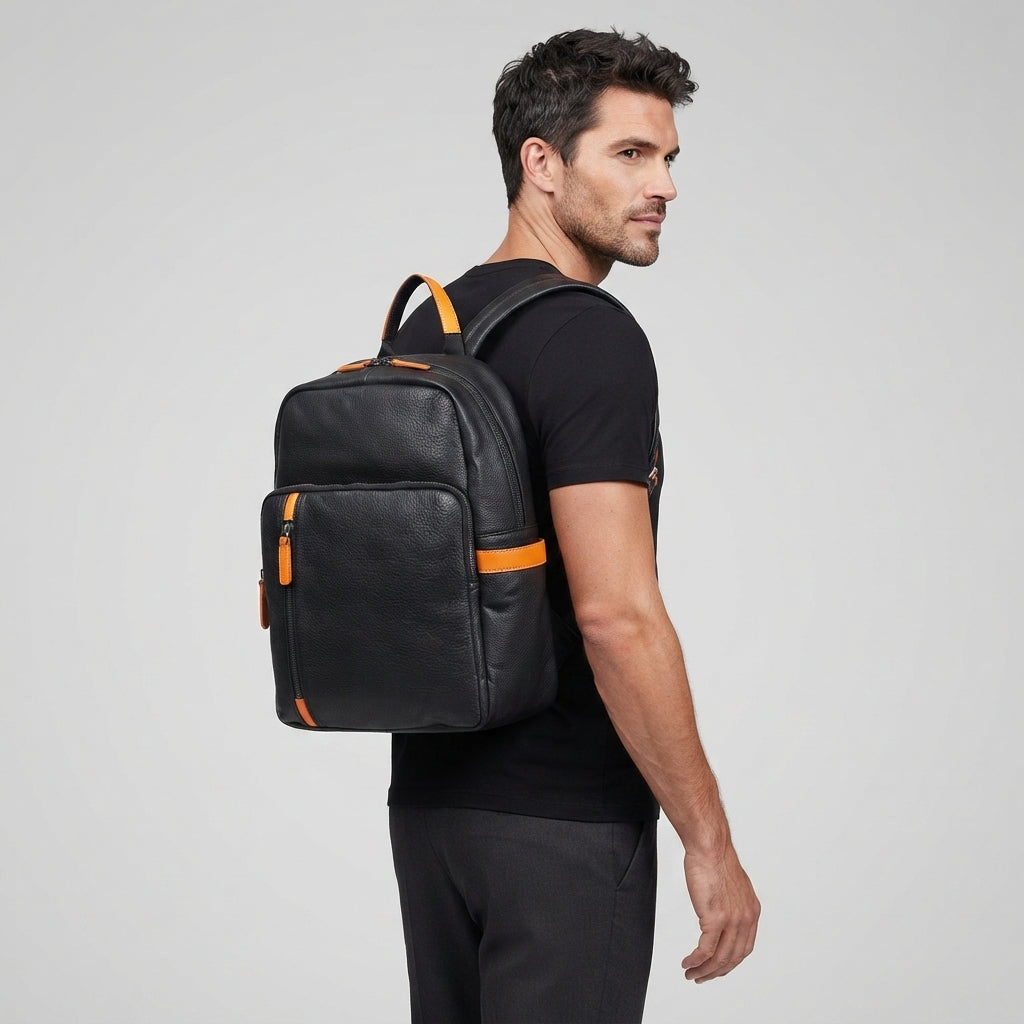 Everett Leather Travel Backpack