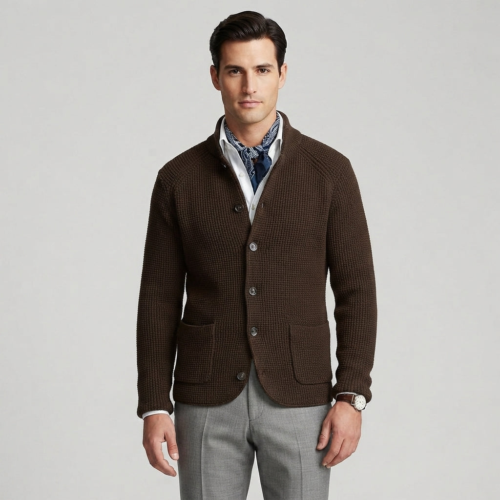 Declan Waffle Knit Cardigan