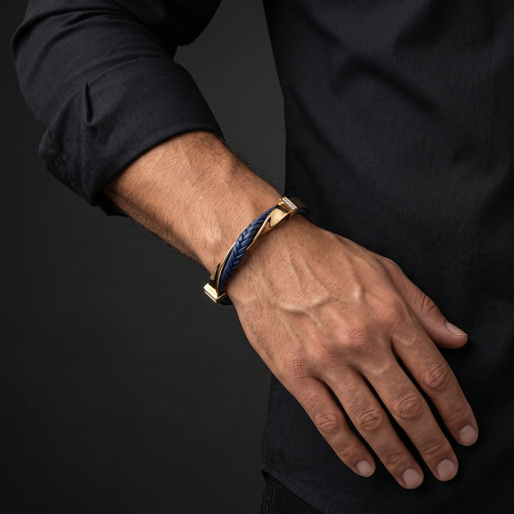 Dominic Braided Leather Cuff