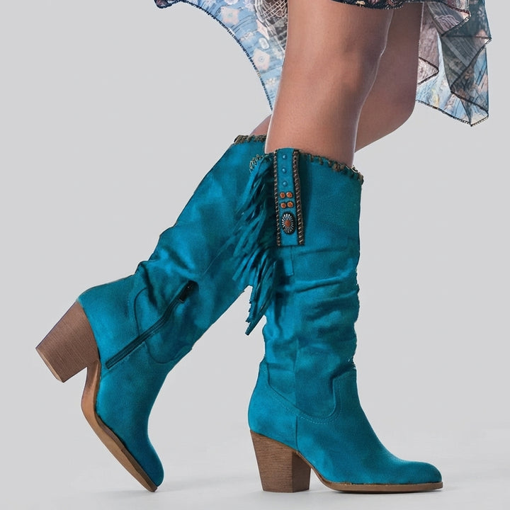 Hazel Western Fringe Boots