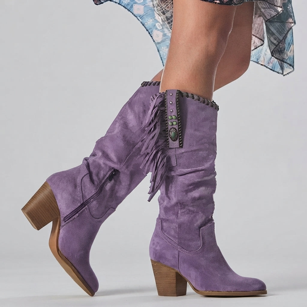 Hazel Western Fringe Boots
