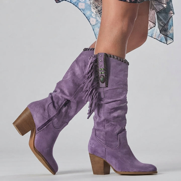 Hazel Western Fringe Boots