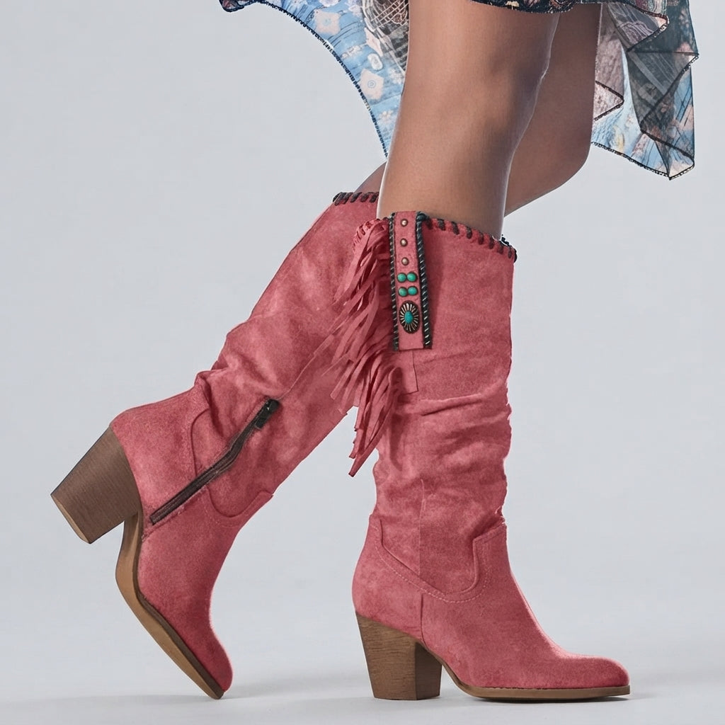 Hazel Western Fringe Boots