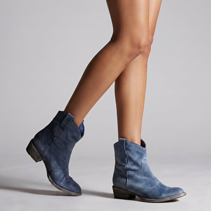 Sienna Suede Western Ankle Boot