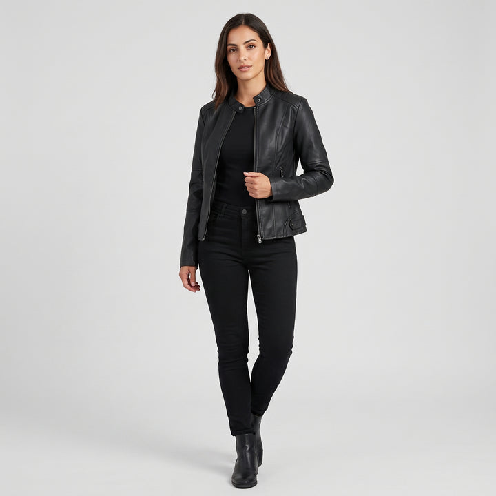 Harlow Moto Leather Jacket