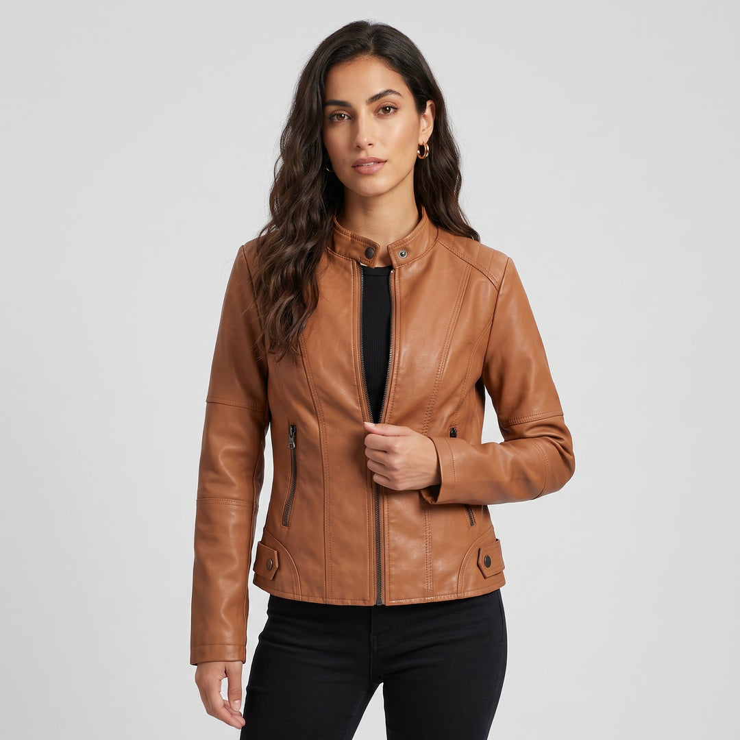 Harlow Moto Leather Jacket