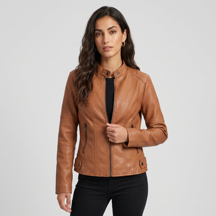 Harlow Moto Leather Jacket